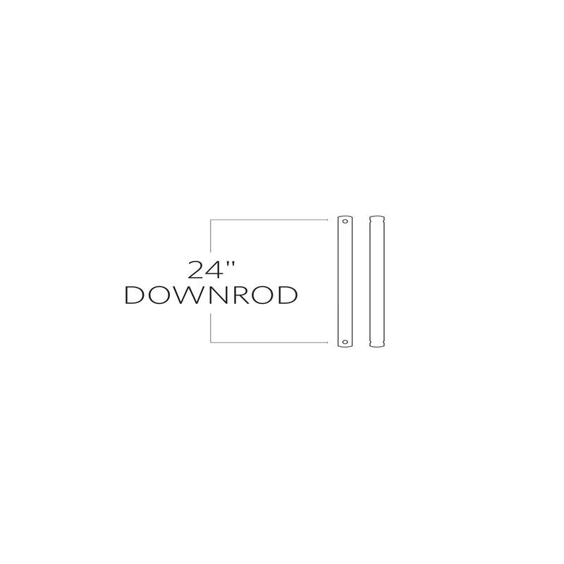 Monte Carlo DR24BK Traditional Downrod Collection-Black Finish