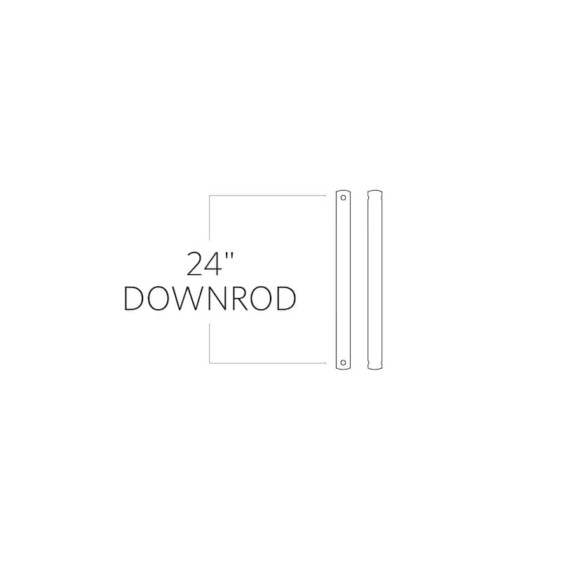 Monte Carlo DR24BK Traditional Downrod Collection-Black Finish