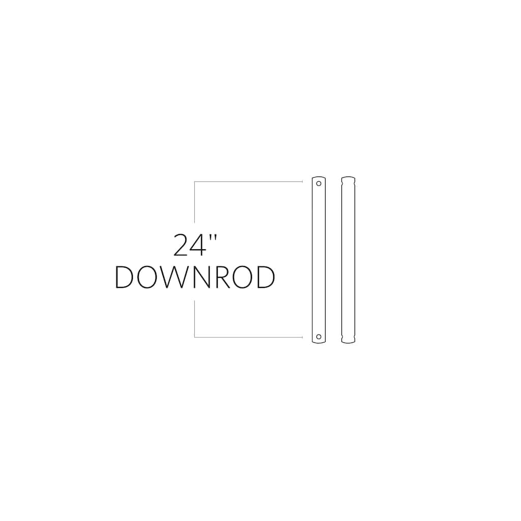 Monte Carlo DR24BK Traditional Downrod Collection-Black Finish