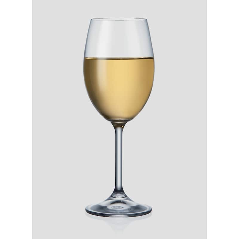 Majestic Gifts Inc. Set/6 Classic Clear White Wine Glass- 15.5 oz. -Made in Europe