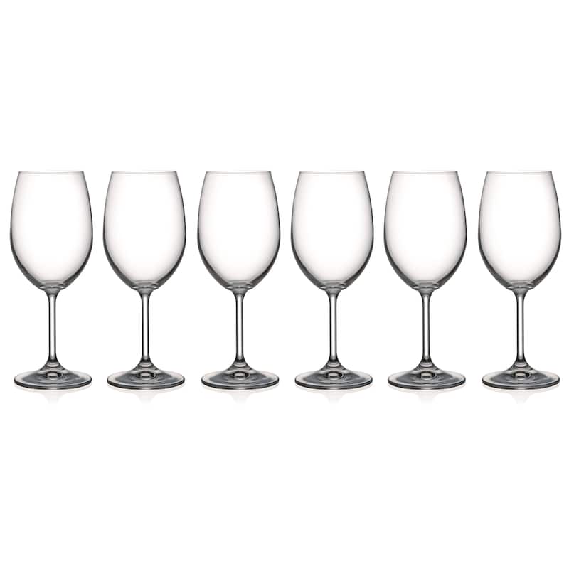 Majestic Gifts Inc. Set/6 Classic Clear White Wine Glass- 15.5 oz. -Made in Europe
