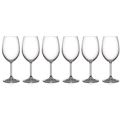 Majestic Gifts Inc. Set/6 Classic Clear White Wine Glass- 15.5 oz. -Made in Europe