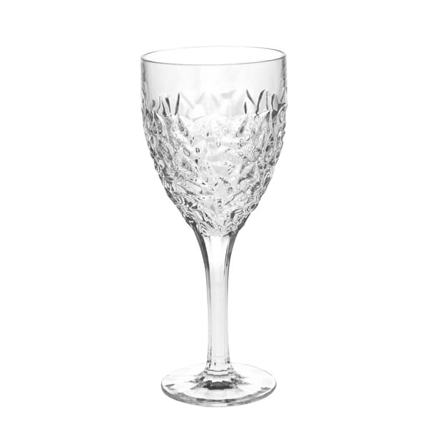 15 oz Wine Glasses with Frosted Design (Set of 2)