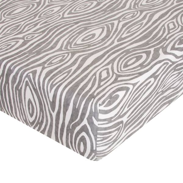 slide 2 of 4, Tree Trunk - Grey Fitted Sheet - N/A