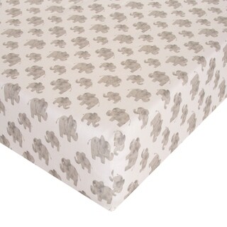 Elephant Herd - Natural Fitted Sheet - N/A