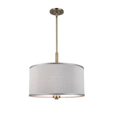 Woodbridge Lighting 13420BRB-S118 Drum 18-inch Pendant