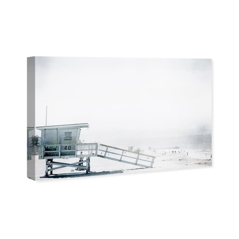 Wynwood Studio 'Beach in Bohemia' Nautical and Coastal Wall Art Canvas Print - White, Gray