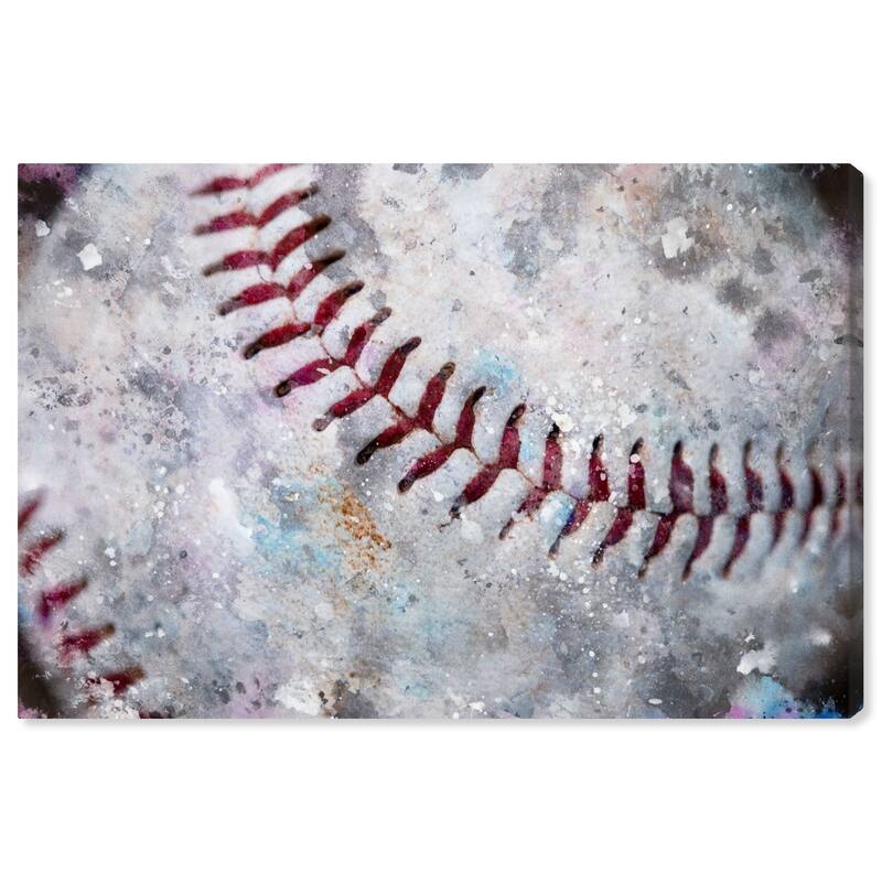 Wynwood Studio 'Baseball Made' Sports and Teams Wall Art Canvas Print - White, Red