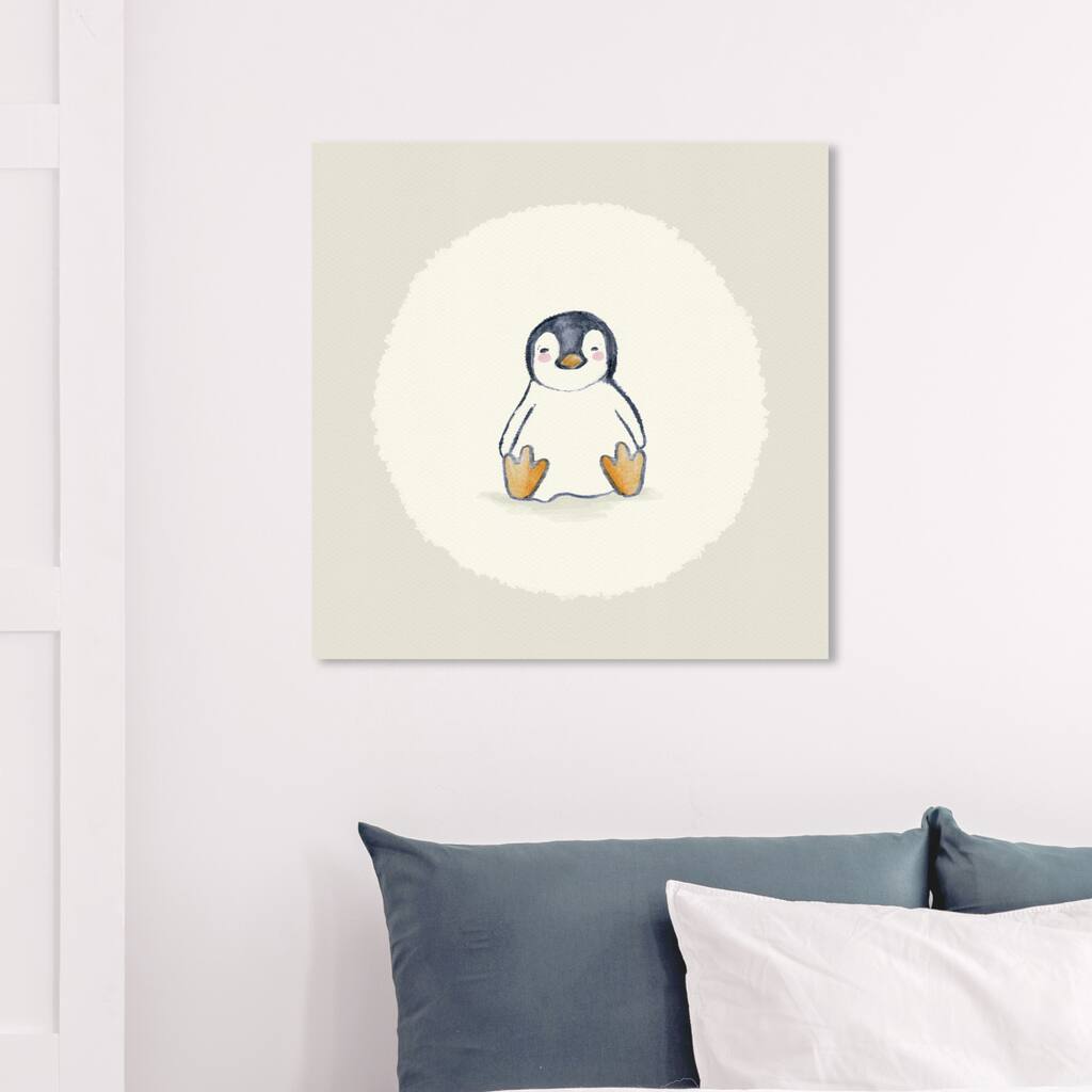 Wynwood Studio 'Penguin' Animals Wall Art Canvas Print - Brown, Brown