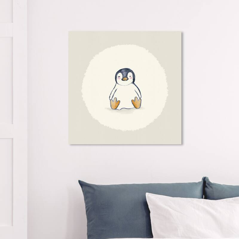 Wynwood Studio 'Penguin' Animals Wall Art Canvas Print - Brown, Brown