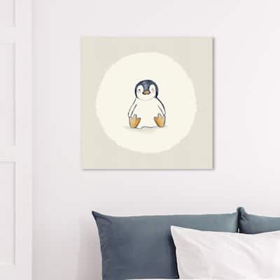Wynwood Studio 'Penguin' Animals Wall Art Canvas Print - Brown, Brown