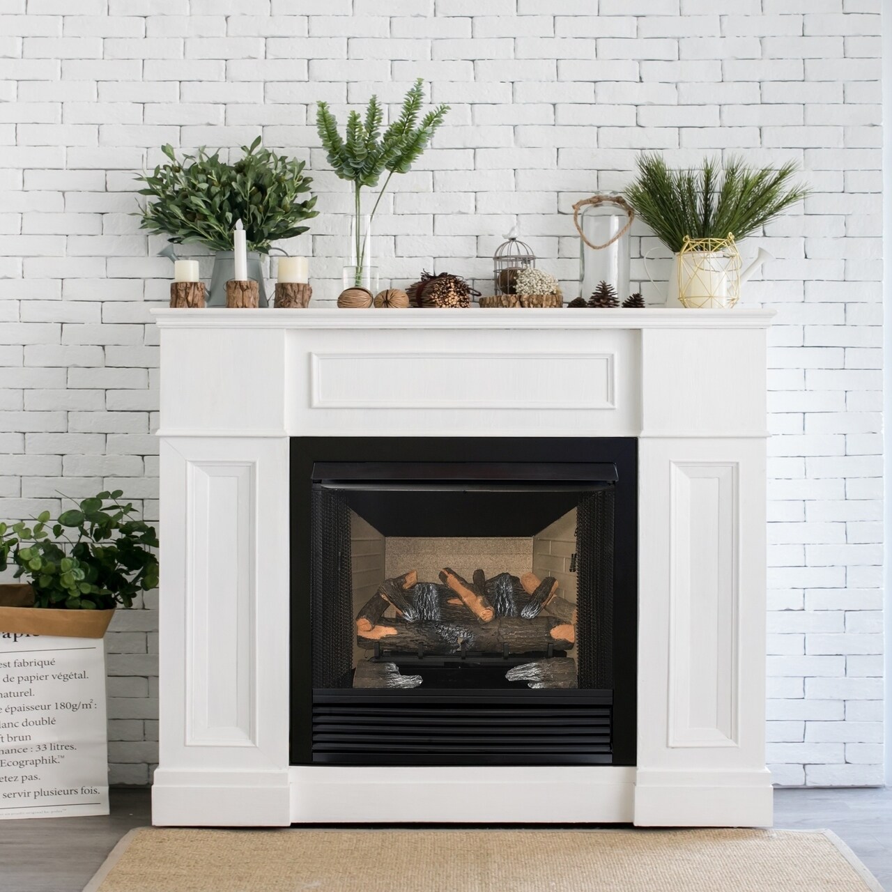 Shop Cedar Ridge Hearth 24in Decorative Realistic Fireplace