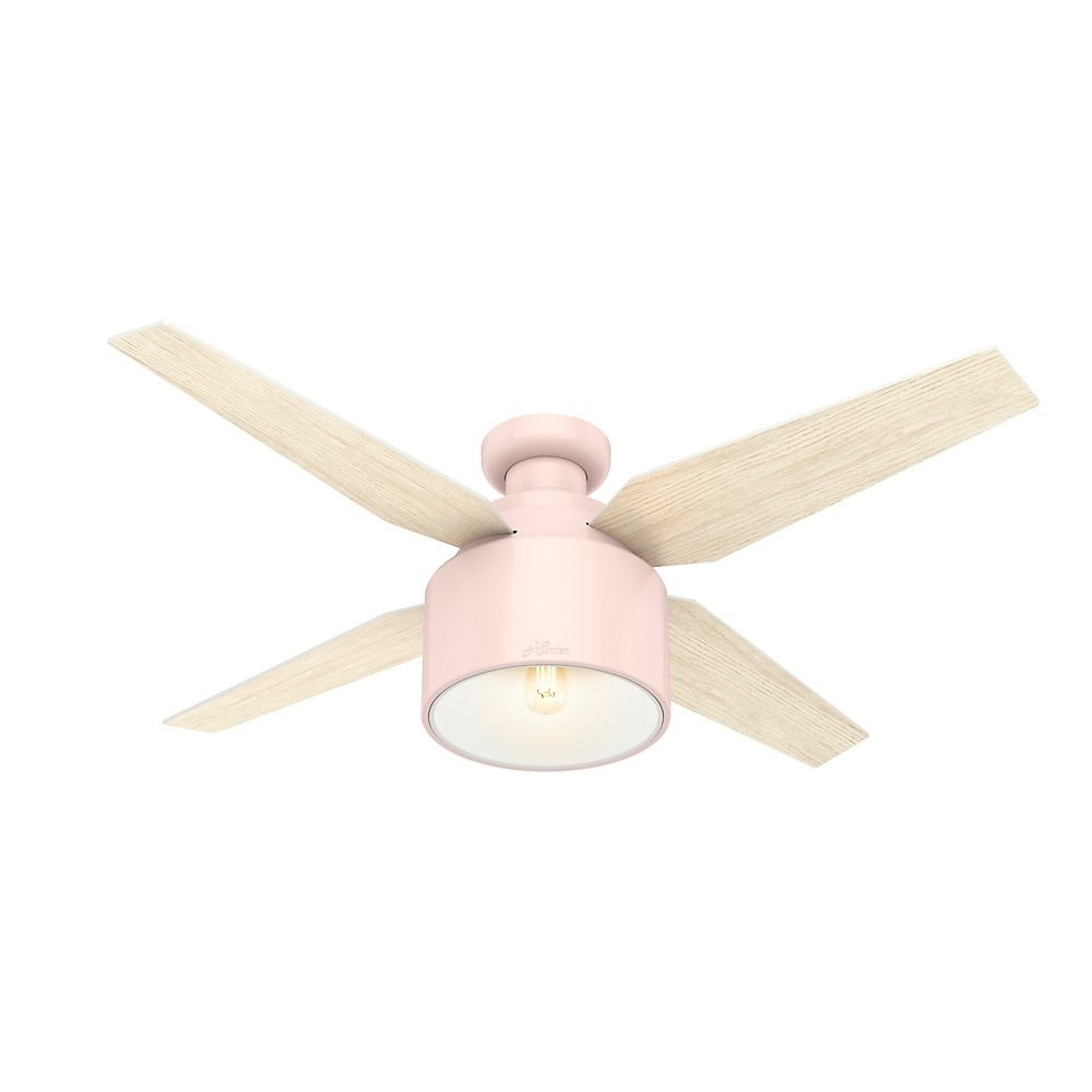 Shop Hunter 52 Cranbrook Blush Pink Low Profile Ceiling Fan With