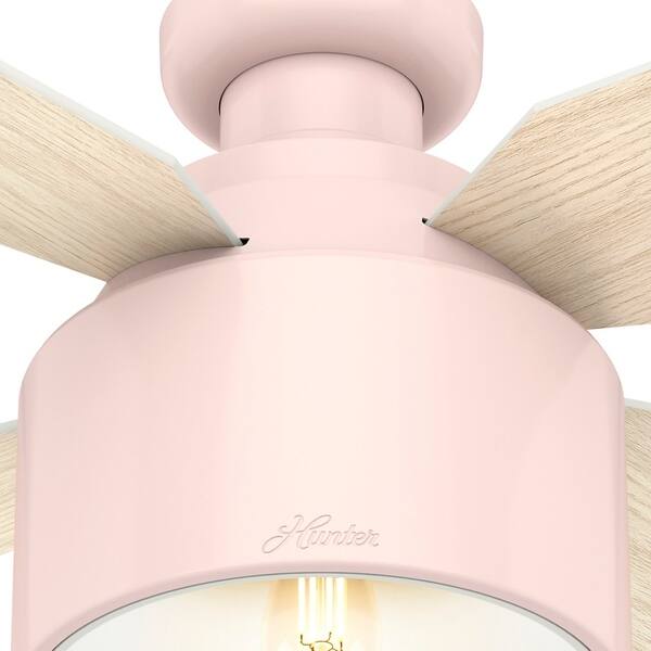 Shop Hunter 52 Cranbrook Blush Pink Low Profile Ceiling Fan With