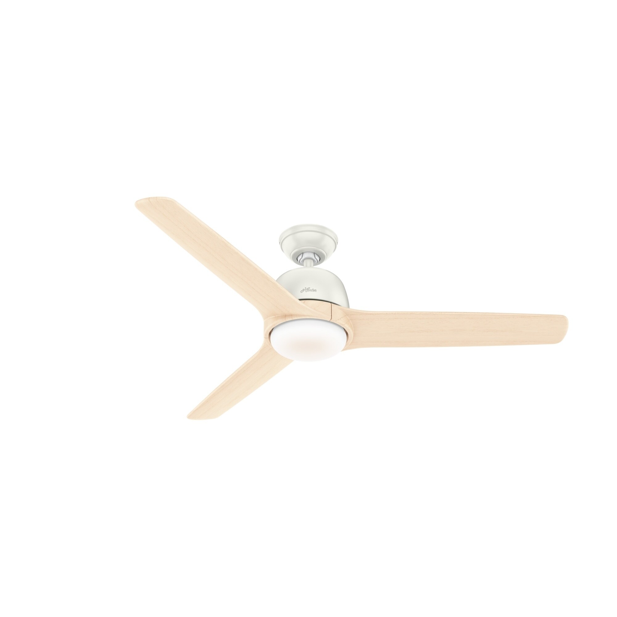 Hunter 54 Norden Fresh White Ceiling Fan With Light Kit And Remote