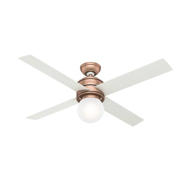 Shop Hunter 52 Hepburn Satin Copper Ceiling Fan With Led Light