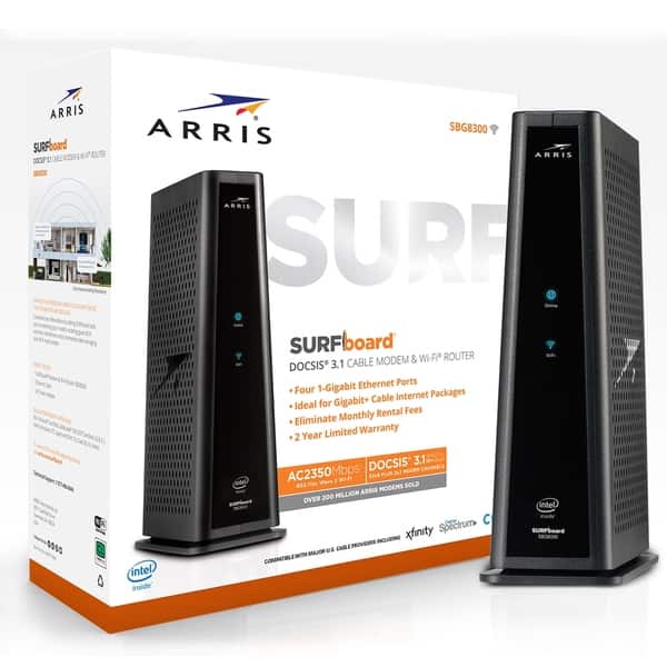 Shop Arris Surfboard Sbg8300 Docsis 3 1 Cable Modem Dual Band Wi Fi Router For Xfinity And Cox Service Tiers Overstock 29197769