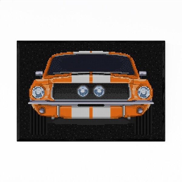 Noir Gallery 1967 Ford Mustang Vintage Car Framed Art Print