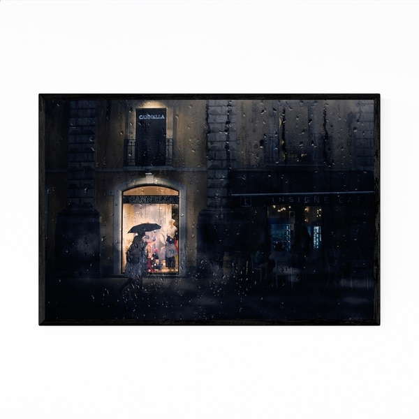 Noir Gallery Rainy Catania Italy Photography Framed Art Print