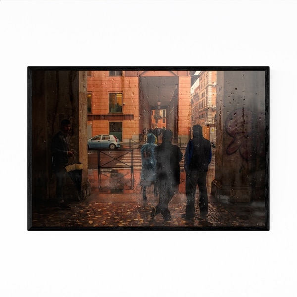Noir Gallery Rainy Rome Italy Photography Framed Art Print