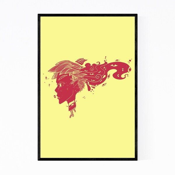 Noir Gallery Feminine Fantasy Figurative Demon Framed Art Print