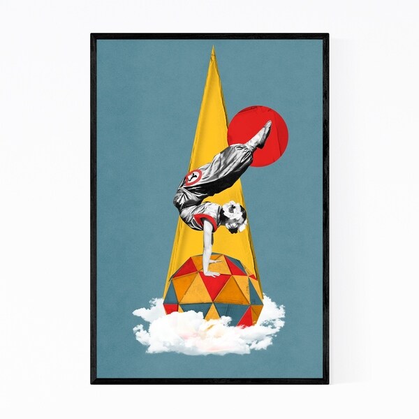 Noir Gallery Surreal Circus Minimal Abstract Collage Framed Art Print