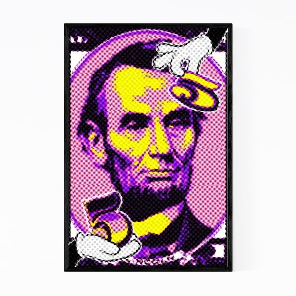 Noir Gallery Abraham Lincoln Pop Art Funny Framed Art Print