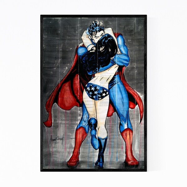 Noir Gallery Superman Superwoman Love Framed Art Print