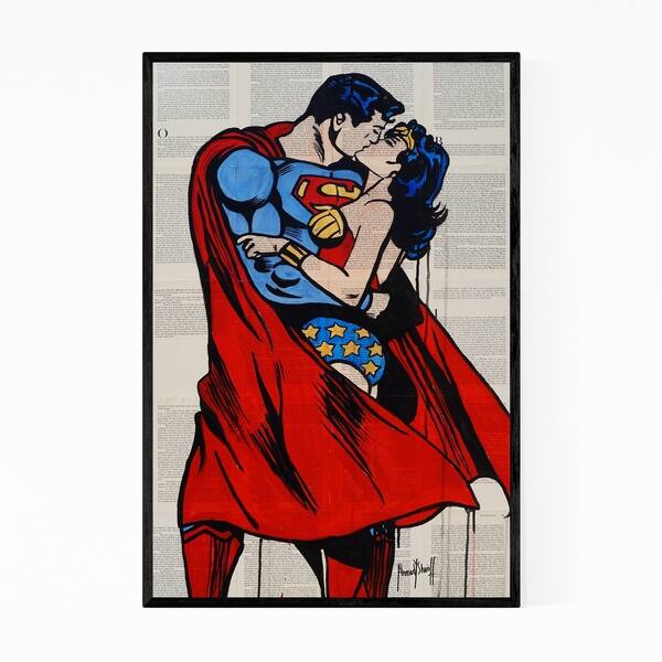Noir Gallery Superman Superwoman Love Framed Art Print