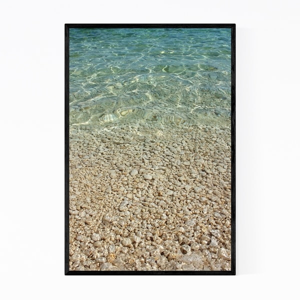 Noir Gallery Adriatic Sea Croatia Beach Pebbles Framed Art Print