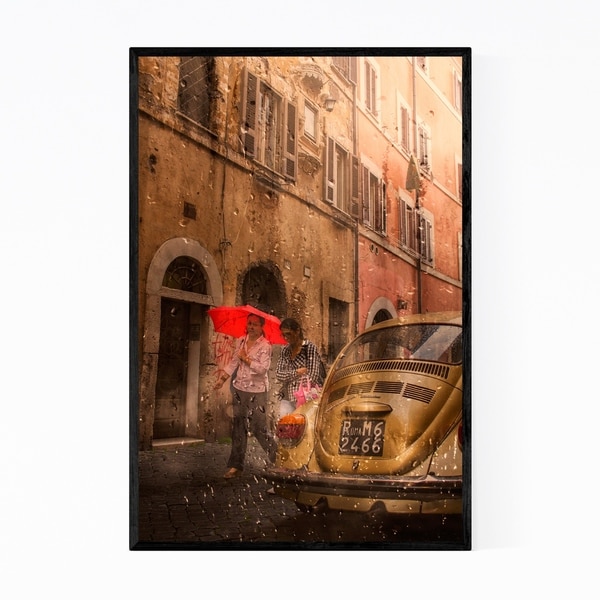 Noir Gallery Rainy Rome Italy Photography Framed Art Print