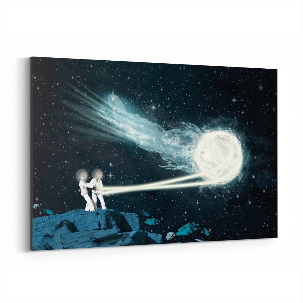 Noir Gallery Universe Astronomy Spiritual Collage Canvas Wall Art Print