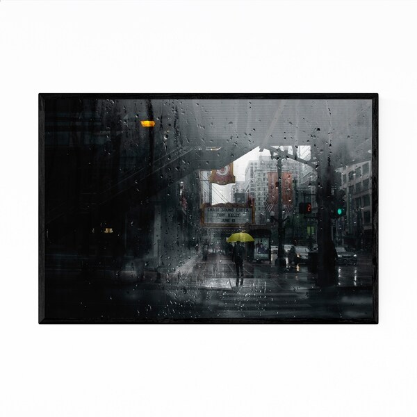 Noir Gallery Rainy Chicago Illinois Photography Framed Art Print