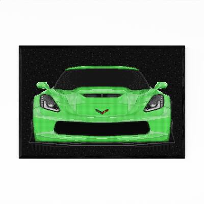 Noir Gallery Chevrolet Corvette Car Design Framed Art Print