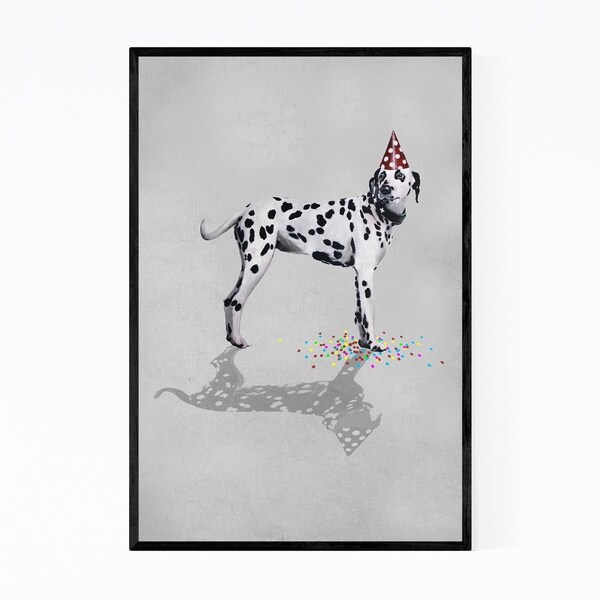 Noir Gallery Funny Dalmatian Party Painting Framed Art Print