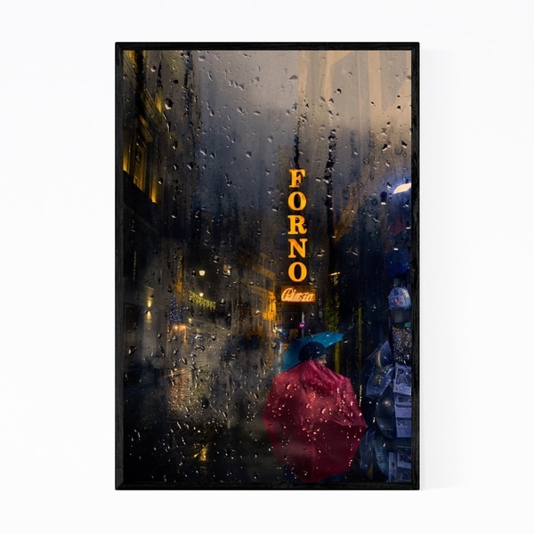Noir Gallery Rainy Rome Italy Photography Framed Art Print