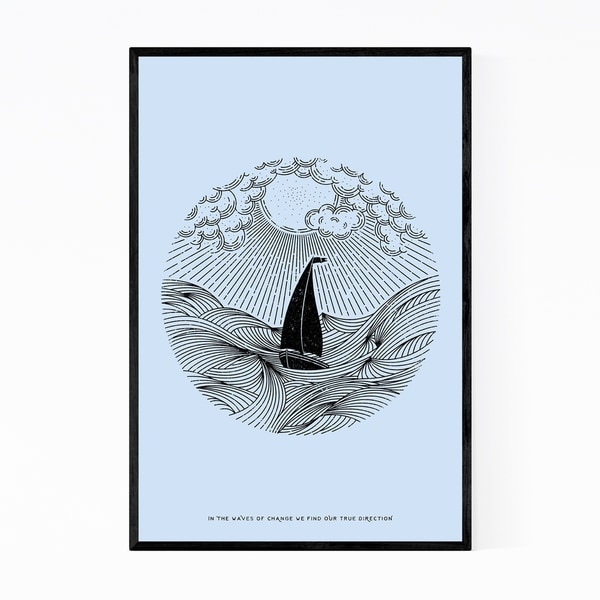 Noir Gallery Nautical Quote Inspirational Framed Art Print