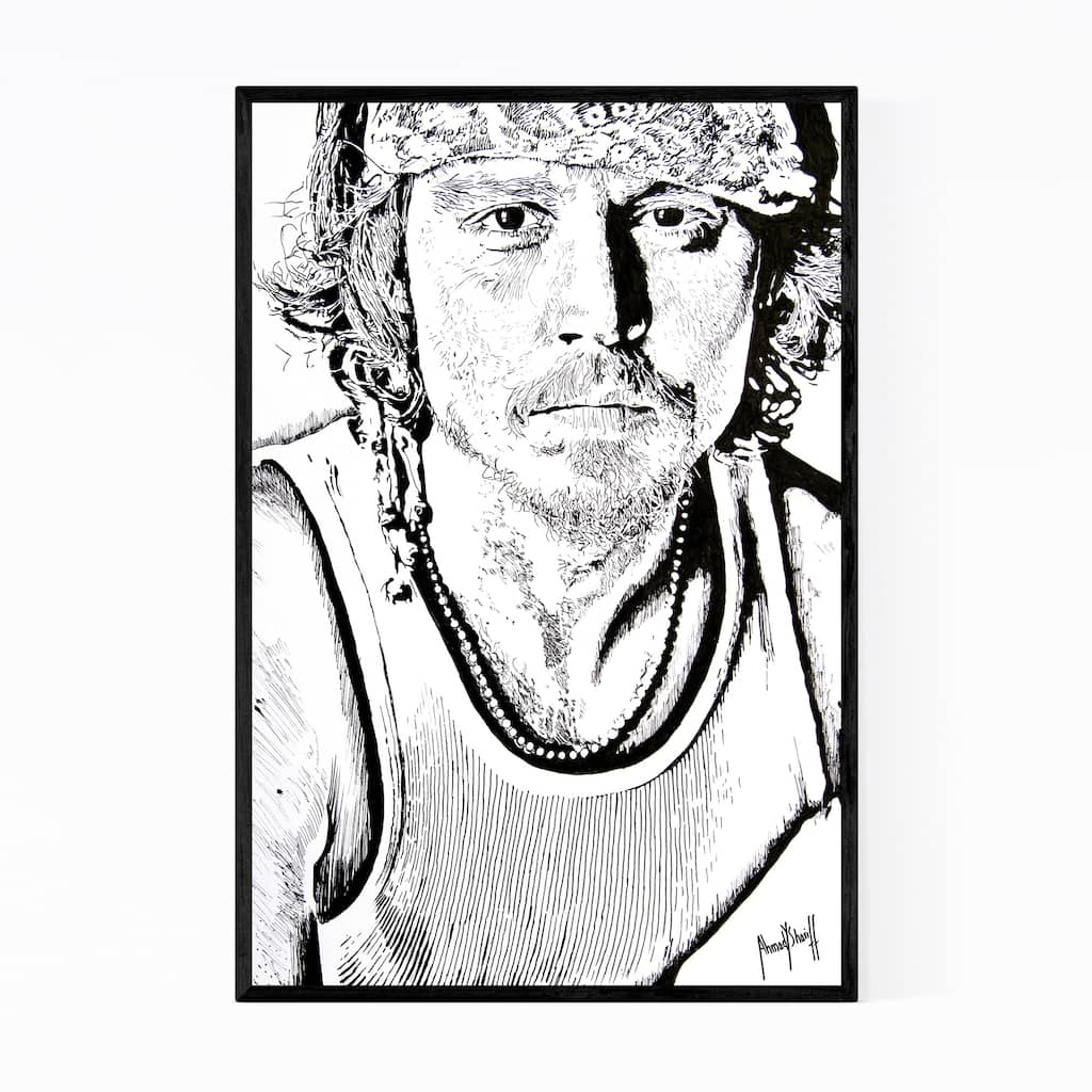 Noir Gallery Johnny Depp Pop Culture Icons Framed Art Print