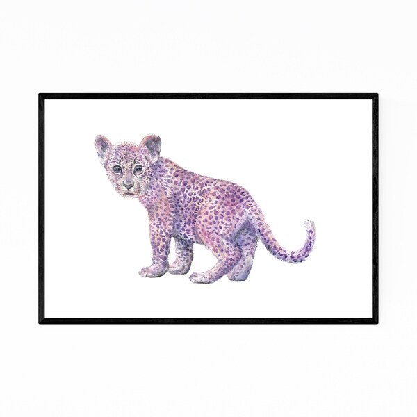 Noir Gallery Leopard Animal Painting Nature Framed Art Print