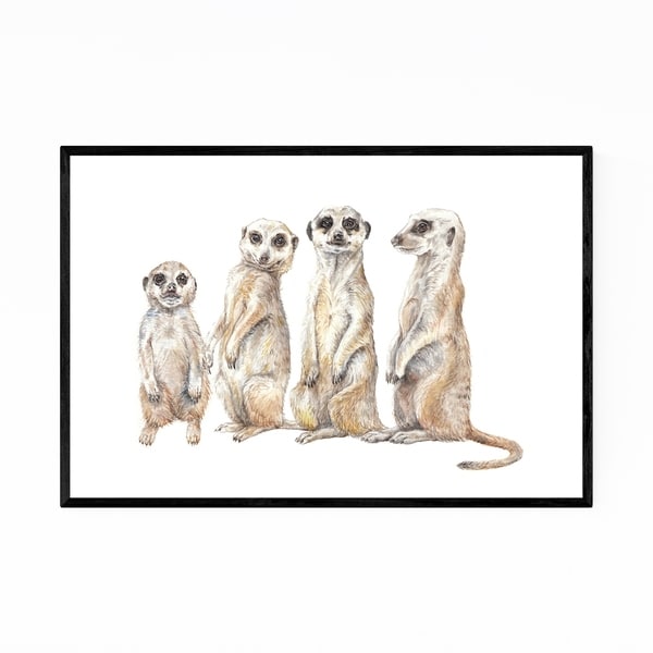 Noir Gallery Meerkat Animal Painting Nature Framed Art Print