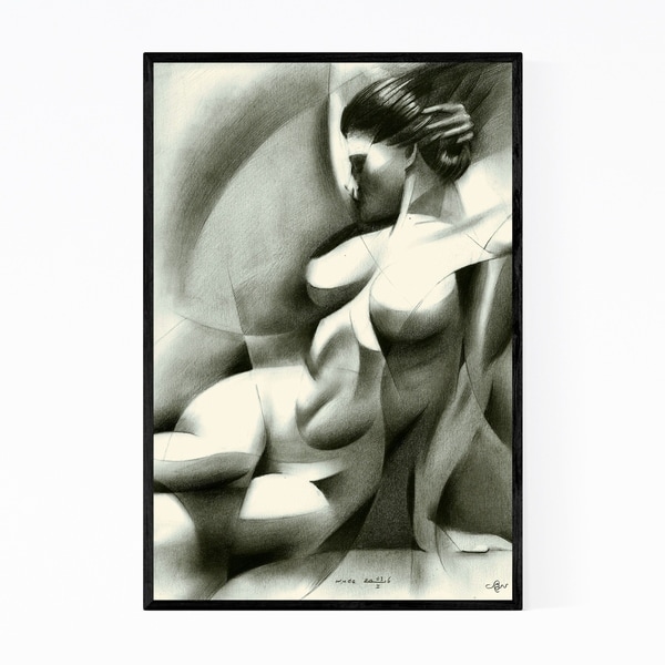 Noir Gallery Abstract Feminine Nude Figurative Framed Art Print