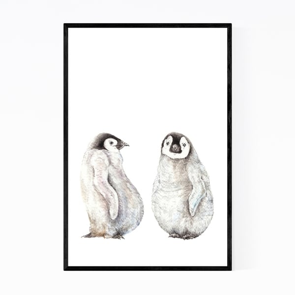 Noir Gallery Penguin Animal Painting Nature Framed Art Print