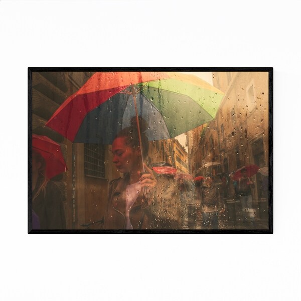 Noir Gallery Rainy Rome Italy Photography Framed Art Print