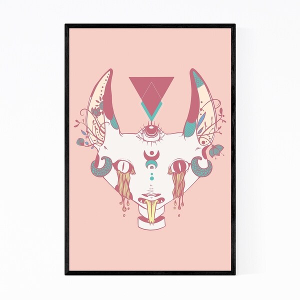 Noir Gallery Cat Serpent Animal Fantasy Framed Art Print