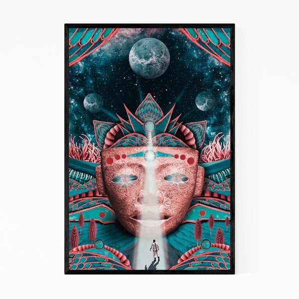 Noir Gallery Universe Astronomy Spiritual Collage Framed Art Print