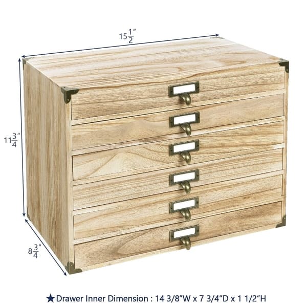 Shop Ikee Design Wooden 6 Drawers Jewelry Storage Cabinet