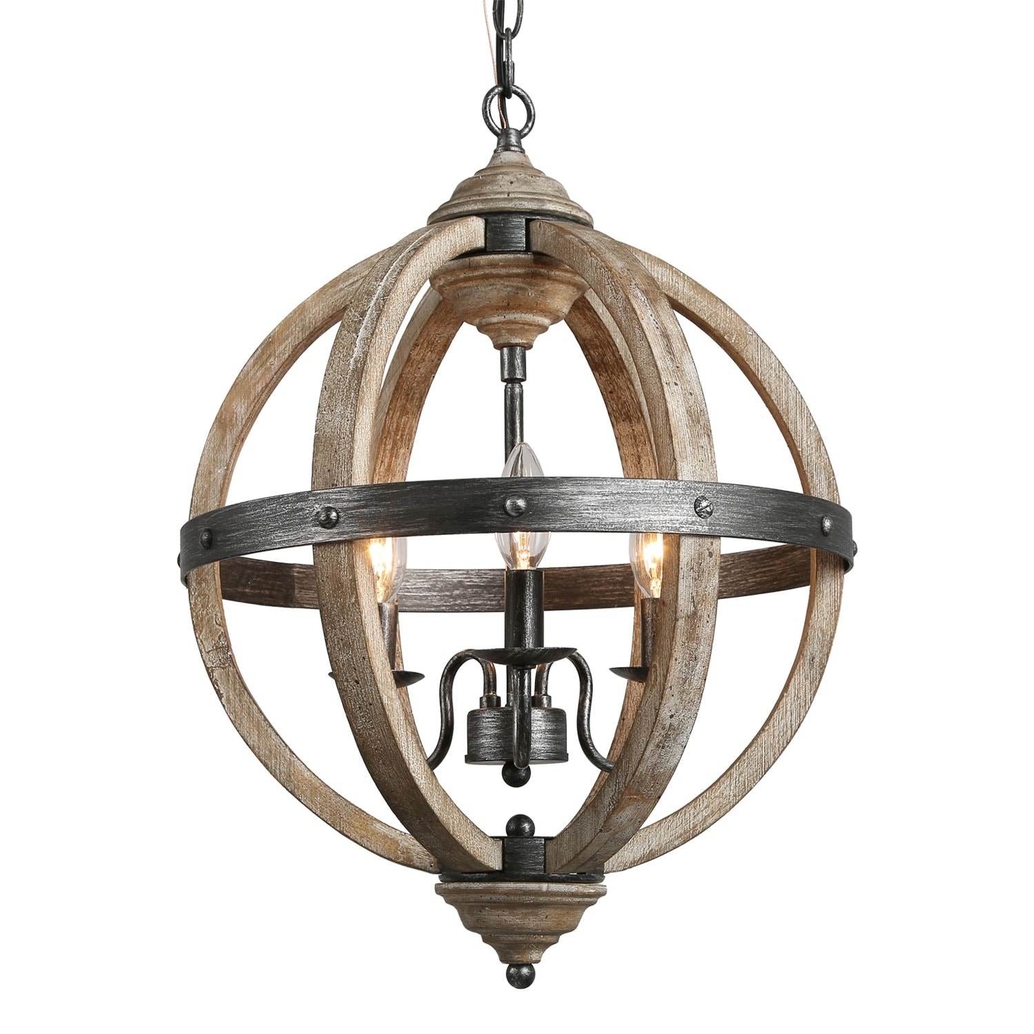 The Gray Barn White Ridge 3-light Farmhouse Chandelier (Taupe) - Chandeliers For Bedrooms by Overstock.com