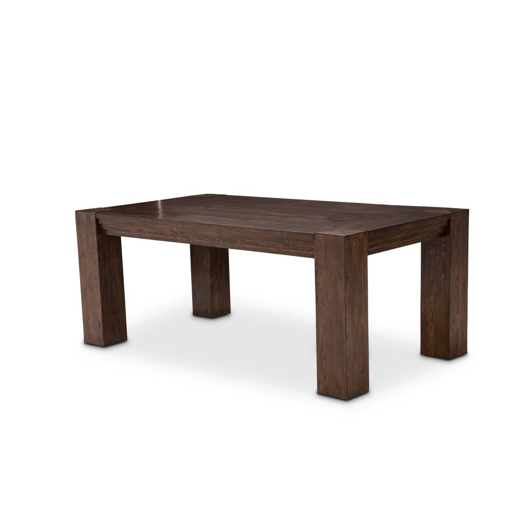 Carrollton Rustic Ranch Rectangular Dining Table by Kathy Ireland - Brown