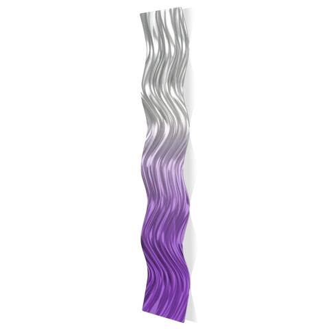 Strick & Bolton 'Purple Fade River Wave' Abstract Metal Art