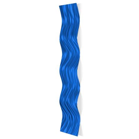 Strick & Bolton 'Blue River Wave' Abstract Metal Art